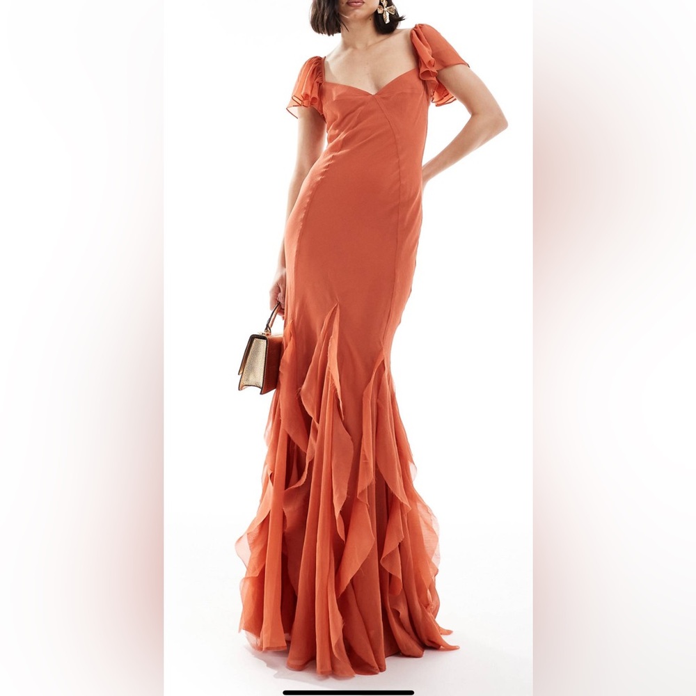 Flutter Sleeve Maxi Dress (4)